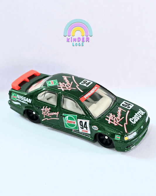 Premium Hot Wheels 1994 Nissan Primera - Green (Uncarded - New) - Kinder Logs