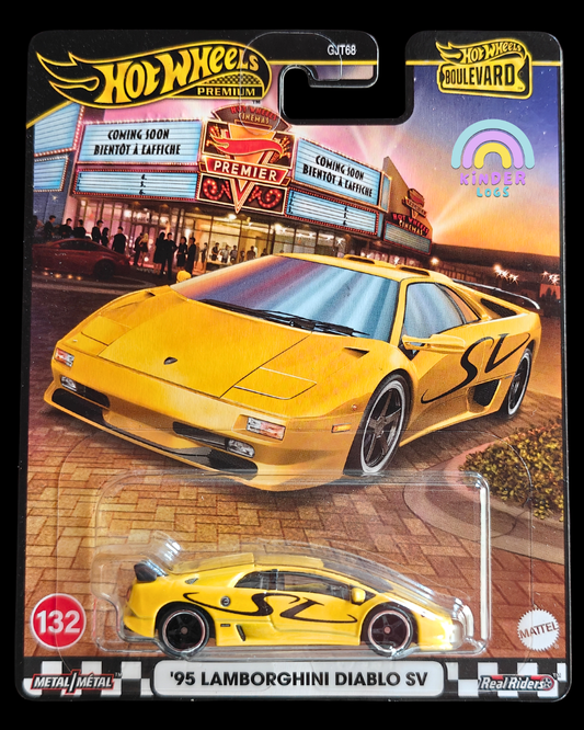 Premium Hot Wheels 1995 Lamborghini Diablo SV - Boulevard 132 (Imported) - Kinder Logs