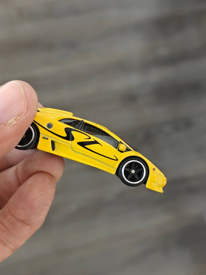 Premium Hot Wheels 1995 Lamborghini Diablo SV - Yellow (Uncarded - New) - Kinder Logs