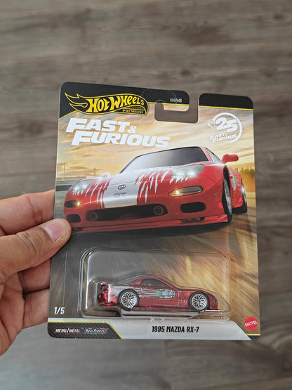 Premium Hot Wheels 1995 Mazda RX-7 - Fast & Furious 25 Years (Imported) - Kinder Logs