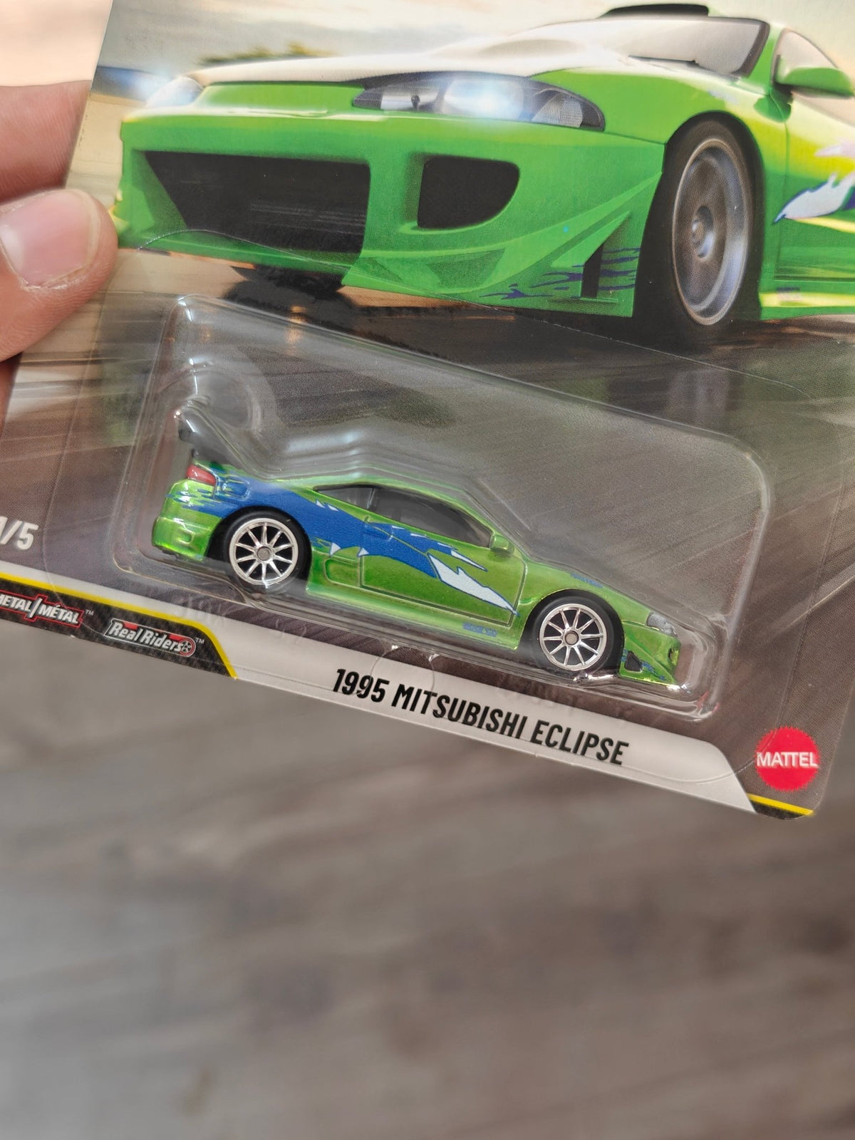 Premium Hot Wheels 1995 Mitsubishi Eclipse - Fast & Furious 25 Years (Imported) - Kinder Logs