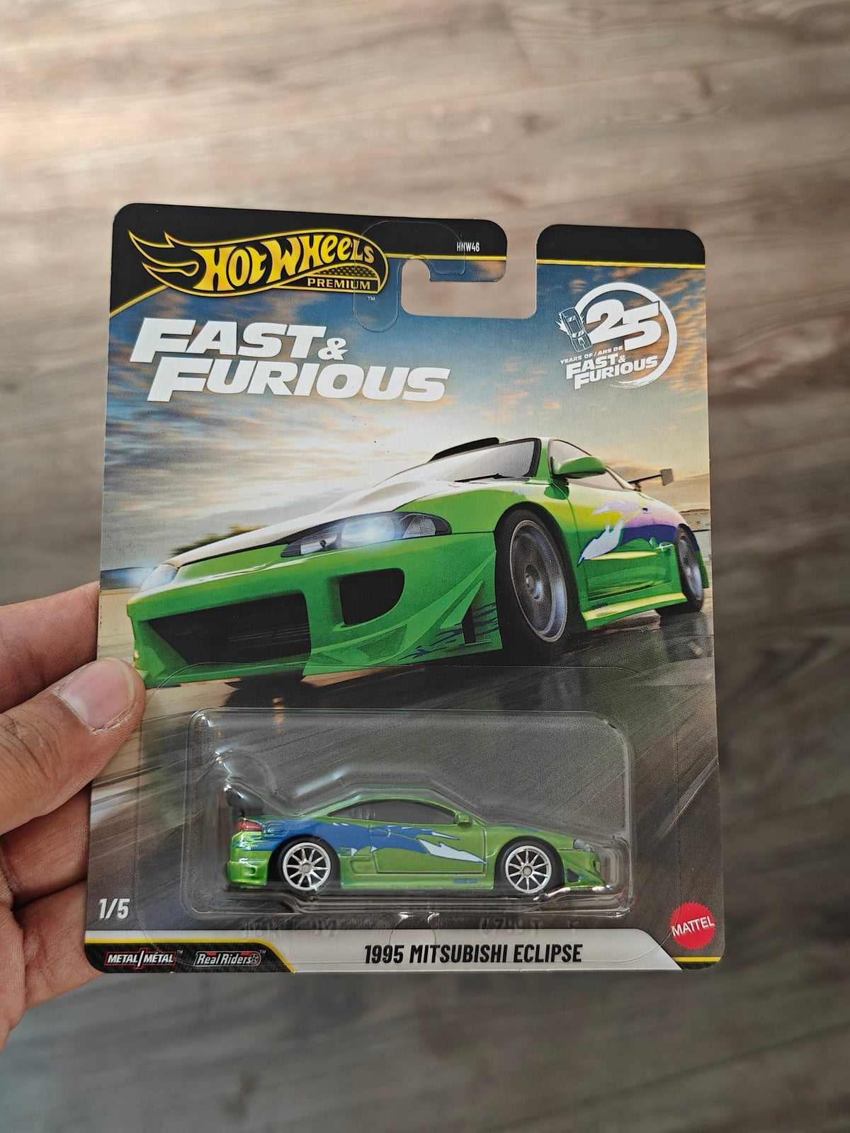 Premium Hot Wheels 1995 Mitsubishi Eclipse - Fast & Furious 25 Years (Imported) - Kinder Logs