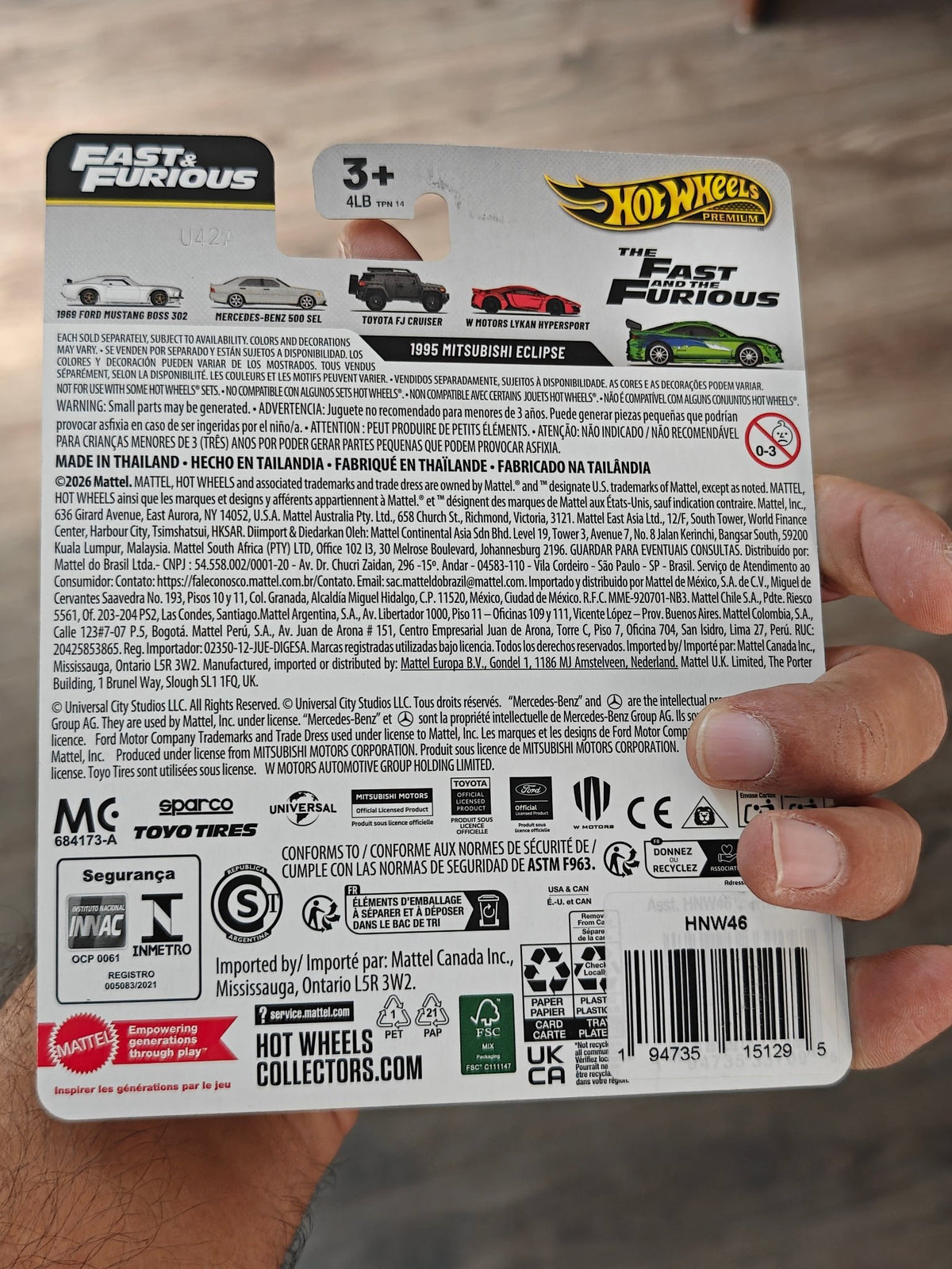 Premium Hot Wheels 1995 Mitsubishi Eclipse - Fast & Furious 25 Years (Imported) - Kinder Logs