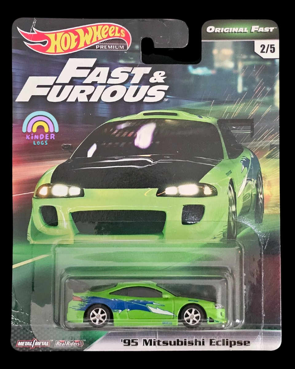 Premium Hot Wheels 1995 Mitsubishi Eclipse Fast & Furious - Kinder Logs