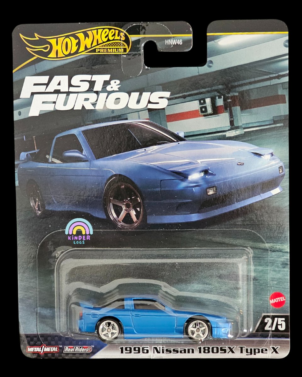 Premium Hot Wheels 1996 Nissan 180SX Type X - Fast & Furious - Kinder Logs