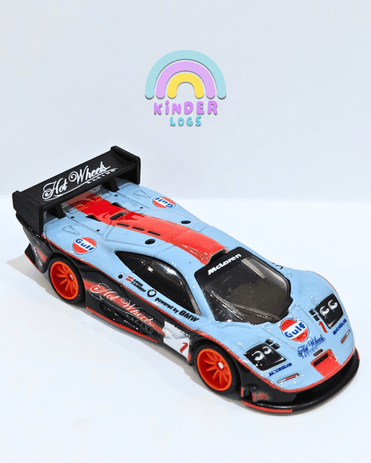 Premium Hot Wheels 1997 McLaren F1 GTR Gulf Edition (Uncarded - New) - Kinder Logs