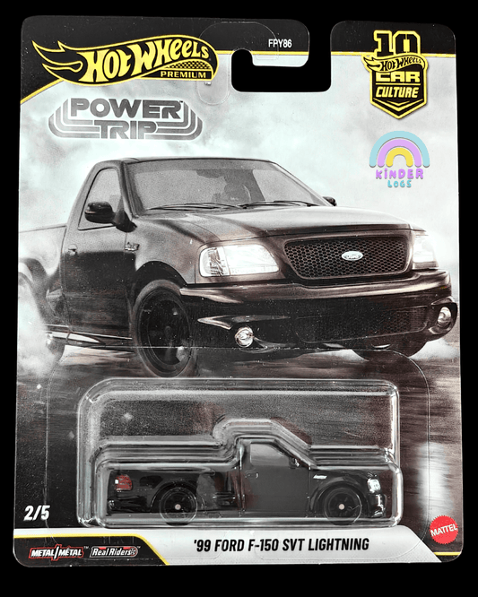Premium Hot Wheels 1999 Ford F - 150 SVT Lightning - Power Trip (Imported) - Kinder Logs
