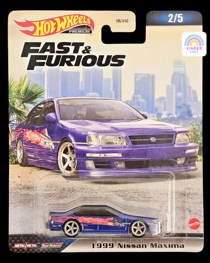Premium Hot Wheels 1999 Nissan Maxima - Fast And Furious - Kinder Logs