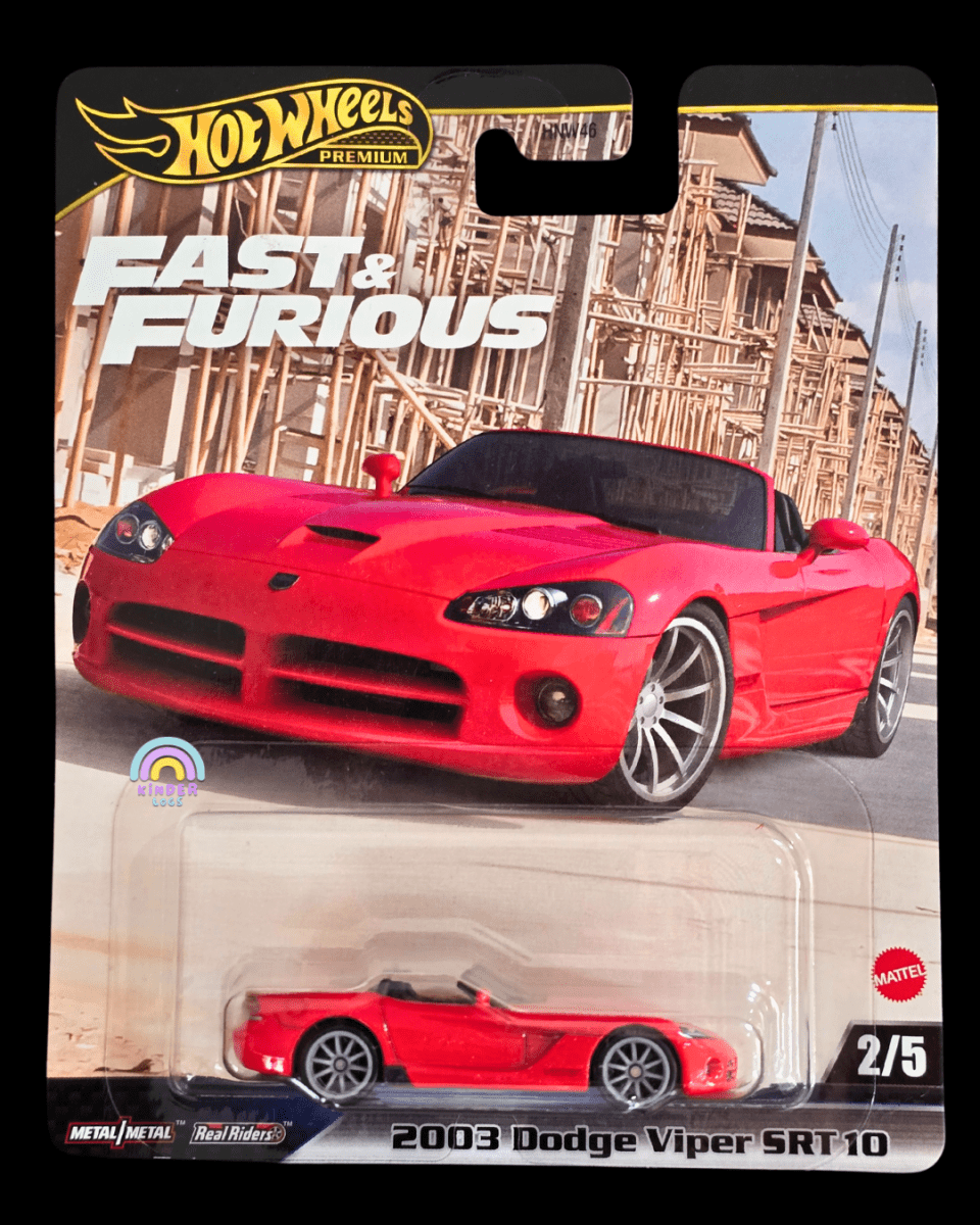 Premium Hot Wheels 2003 Dodge Viper SRT 10 - Fast And Furious - Kinder Logs