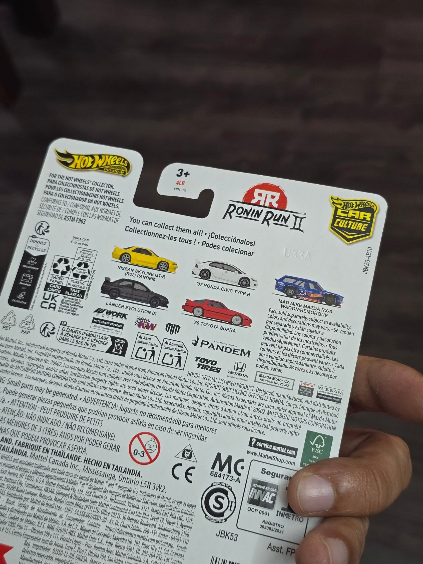 Premium Hot Wheels 2007 Honda Civic Type R - Ronin Run II (Imported) - Kinder Logs