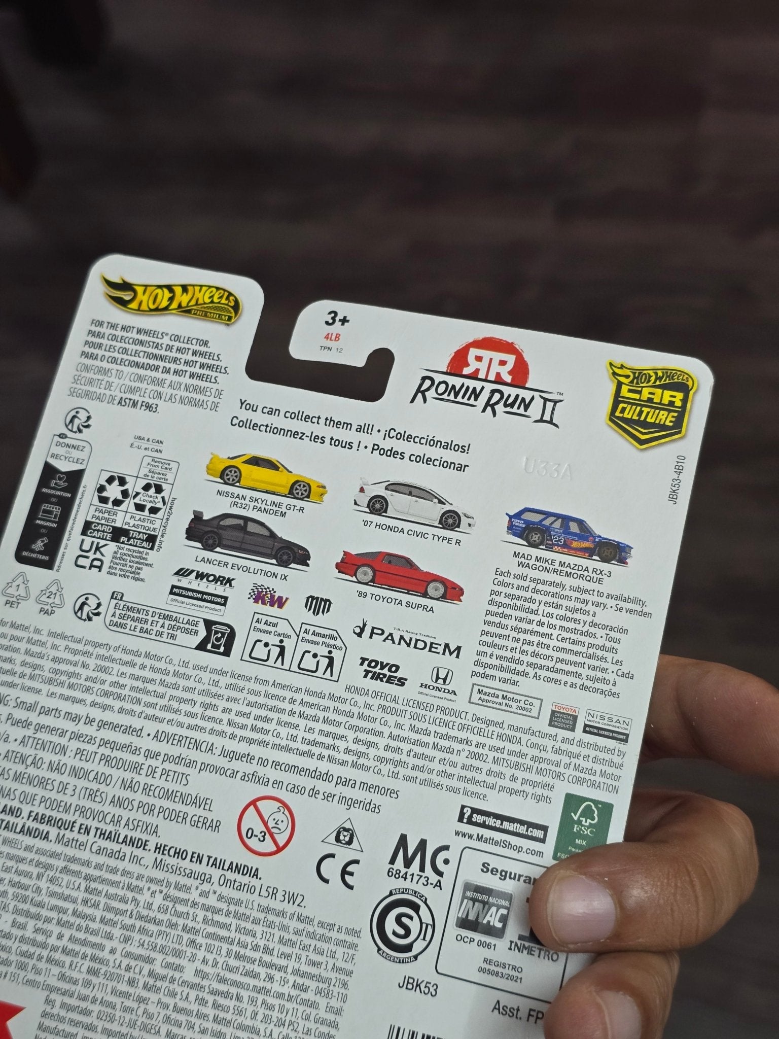 Premium Hot Wheels 2007 Honda Civic Type R - Ronin Run II (Imported) - Kinder Logs