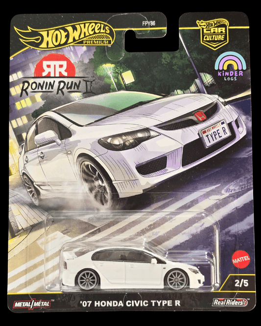 Premium Hot Wheels 2007 Honda Civic Type R - Ronin Run II (Imported) - Kinder Logs