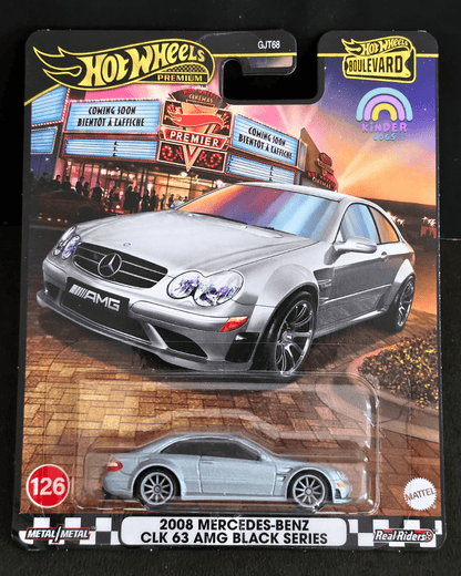 Premium Hot Wheels 2008 Mercedes - Benz CLK 63 AMG Black Series - Boulevard 126 (Imported) - Kinder Logs