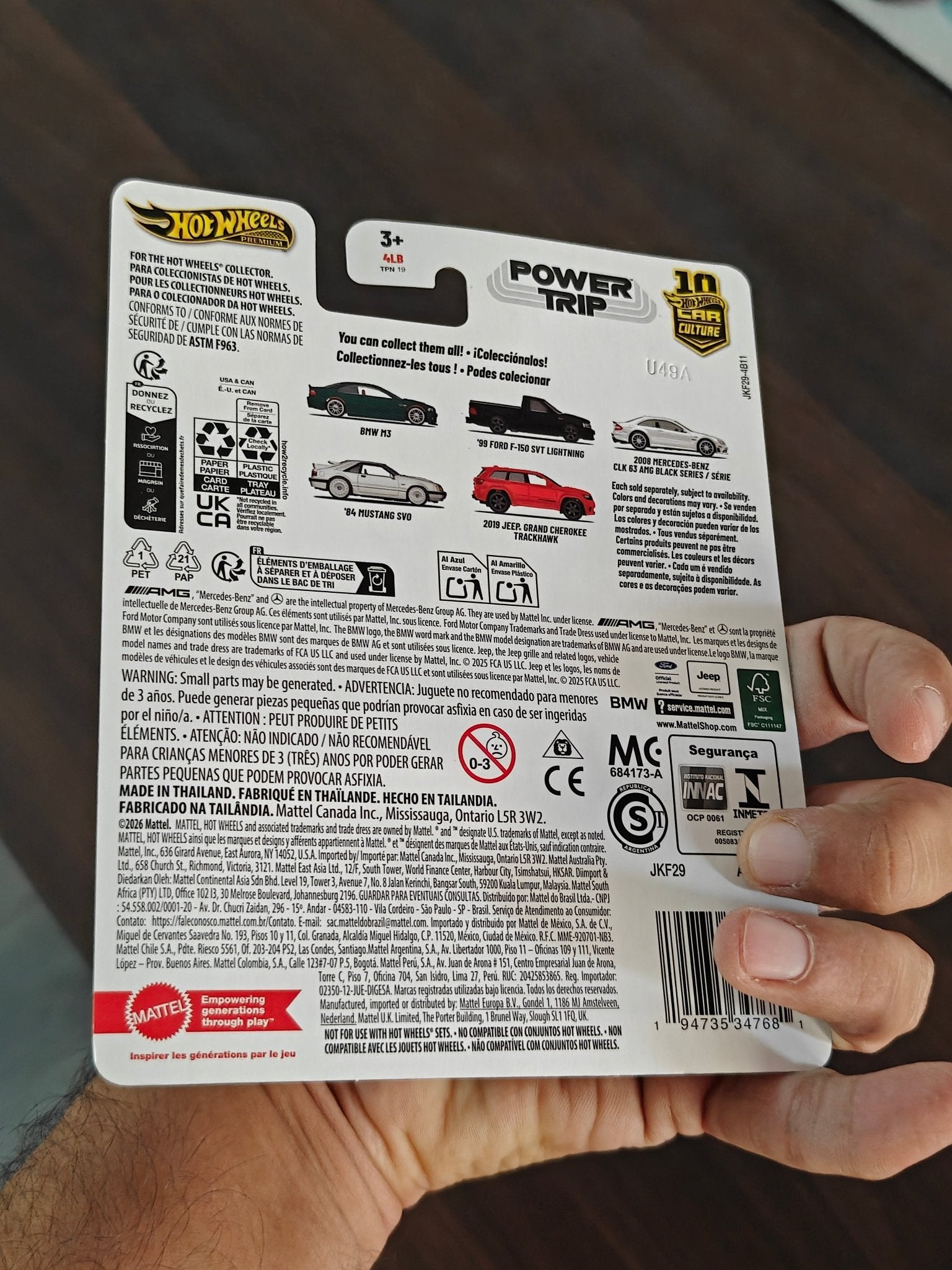 Premium Hot Wheels 2008 Mercedes - Benz CLK 63 AMG Black Series - Power Trip (Imported) - Kinder Logs