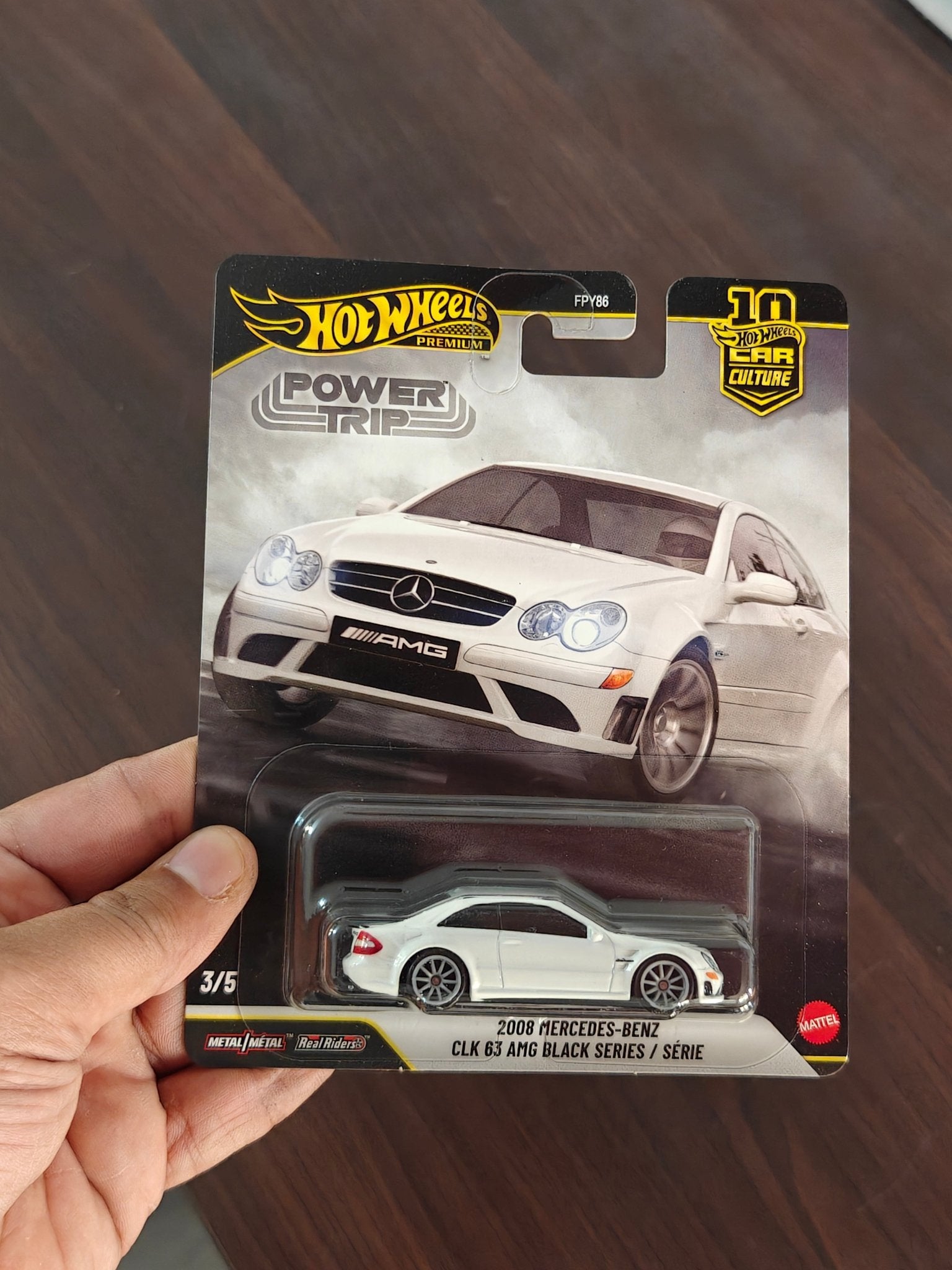 Premium Hot Wheels 2008 Mercedes - Benz CLK 63 AMG Black Series - Power Trip (Imported) - Kinder Logs