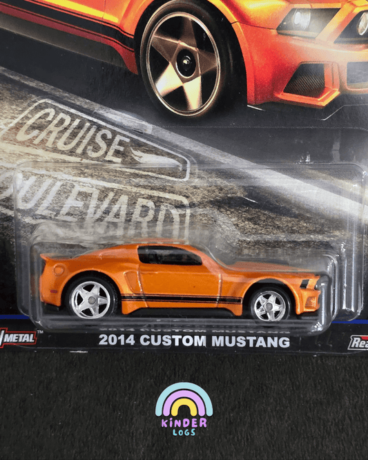 Premium Hot Wheels 2014 Custom Ford Mustang - Cruise Boulevard - Kinder Logs