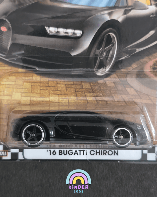 Premium Hot Wheels 2016 Bugatti Chiron - Boulevard 122 (Imported) - Kinder Logs