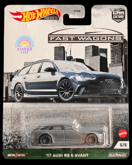 Premium Hot Wheels 2017 Audi RS6 Avant - Fast Wagons (Imported) - Kinder Logs