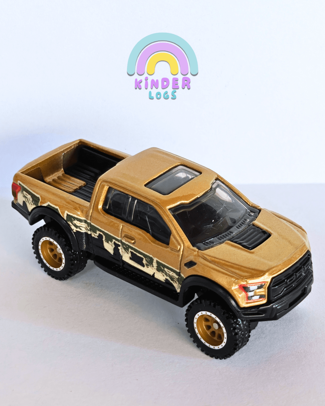 Premium Hot Wheels 2017 Ford F-150 Raptor - Brown (Uncarded - New) - Kinder Logs