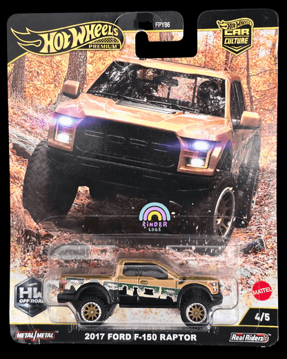 Premium Hot Wheels 2017 Ford F - 150 Raptor - HW Off Road (Imported) - Kinder Logs