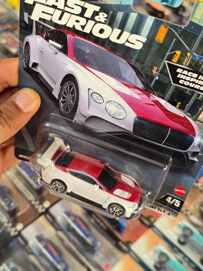 Premium Hot Wheels 2018 Bentley Continental GT3 - Fast & Furious - Kinder Logs