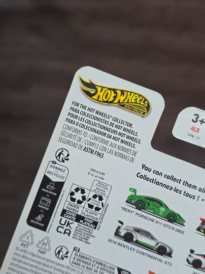 Premium Hot Wheels 2018 Bentley Continental GT3 - Race Day (Imported) - Kinder Logs