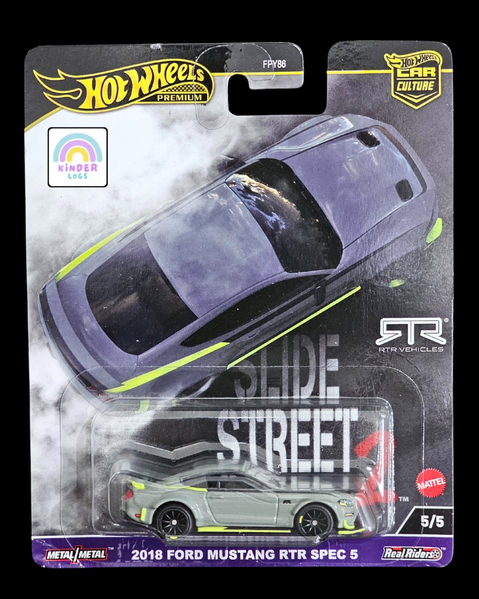 Premium Hot Wheels 2018 Ford Mustang RTR Spec 5 - Kinder Logs