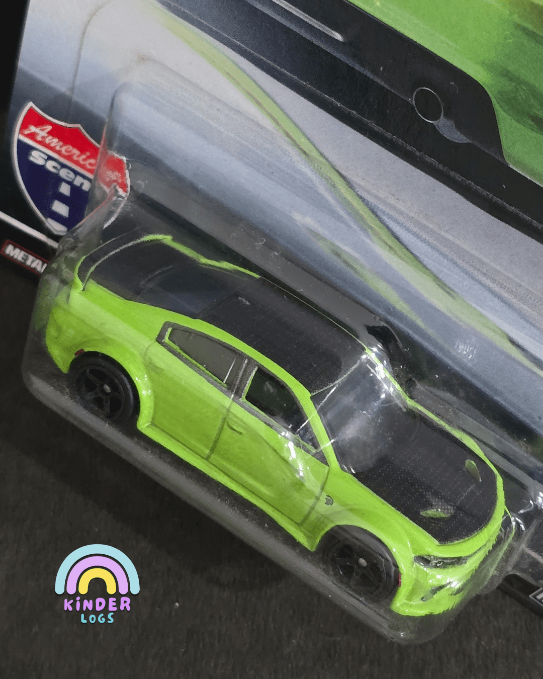 Premium Hot Wheels 2020 Dodge Charger Hellcat - American Scene (Imported) - Kinder Logs