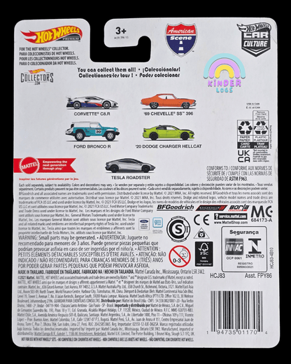 Premium Hot Wheels 2020 Dodge Charger Hellcat - American Scene (Imported) - Kinder Logs