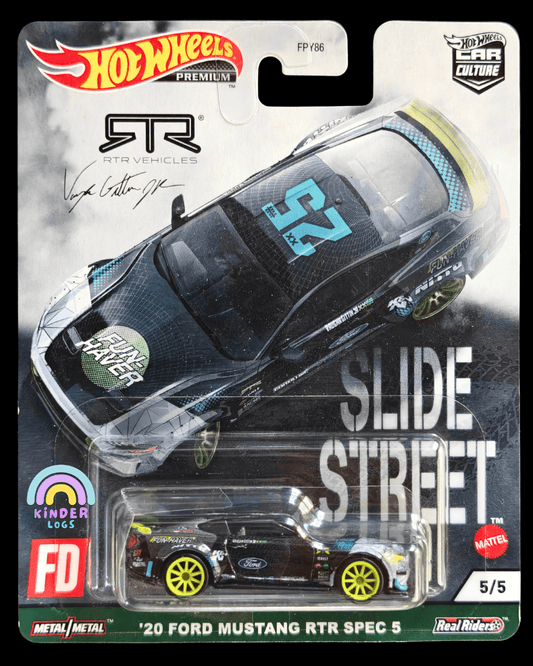 Premium Hot Wheels 2020 Ford Mustang RTR Spec 5 - Slide Street (Imported) - Kinder Logs