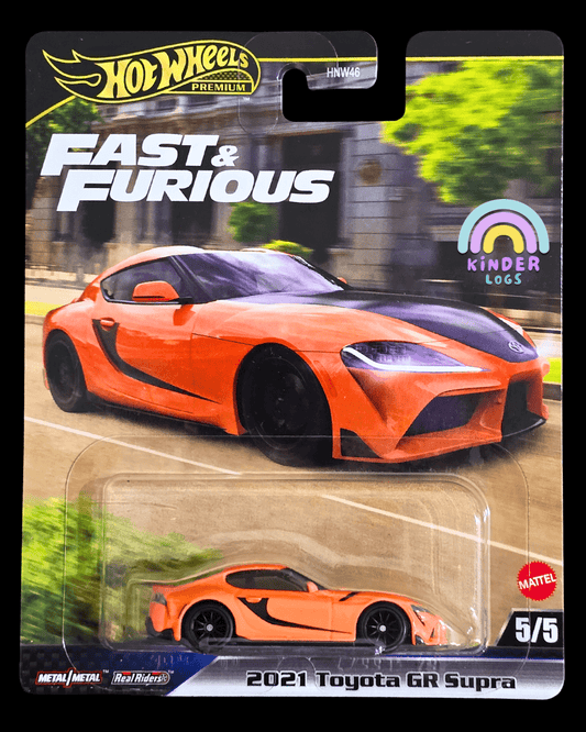 Premium Hot Wheels 2021 Toyota GR Supra - F&F - F9 The Fast Saga - Kinder Logs