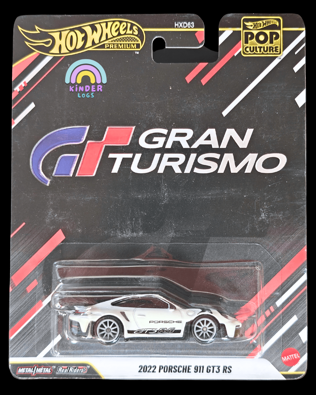 Premium Hot Wheels 2022 Porsche 911 GT3 RS - Gran Turismo (Imported) - Kinder Logs