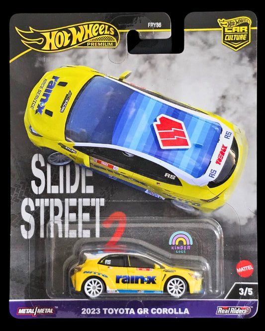 Premium Hot Wheels 2023 Toyota GR Corolla (Slide Street 2) - Kinder Logs