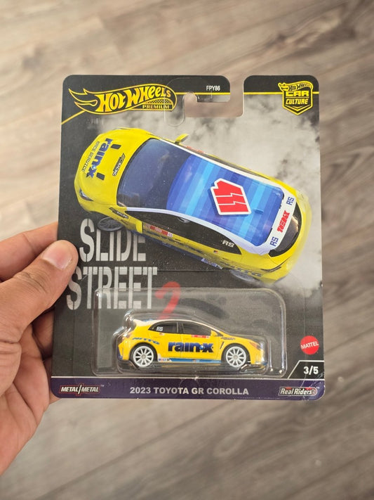 Premium Hot Wheels 2023 Toyota GR Corolla - Slide Street 2 (Imported) - Kinder Logs