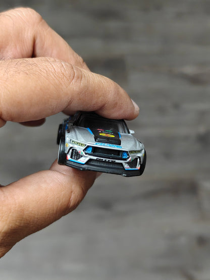 Premium Hot Wheels 2024 Ford Mustang RTR - Silver-Black (Uncarded - New) - Kinder Logs