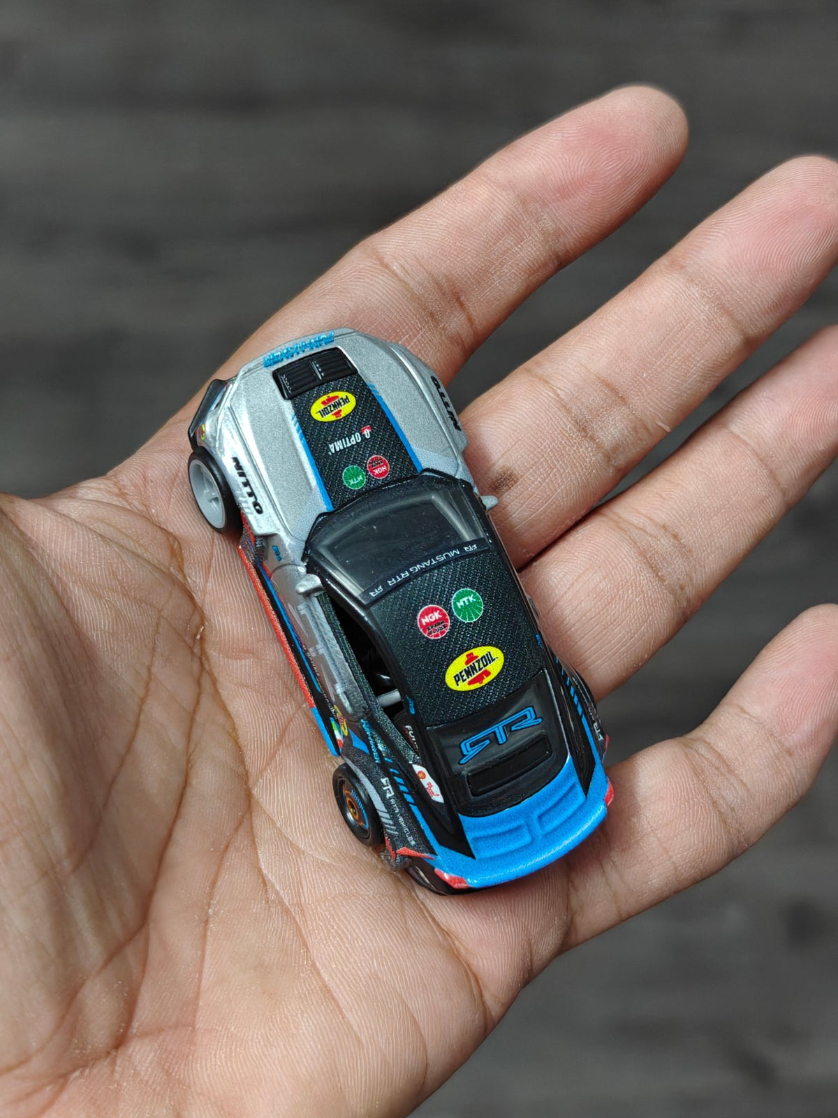 Premium Hot Wheels 2024 Ford Mustang RTR - Silver-Black (Uncarded - New) - Kinder Logs