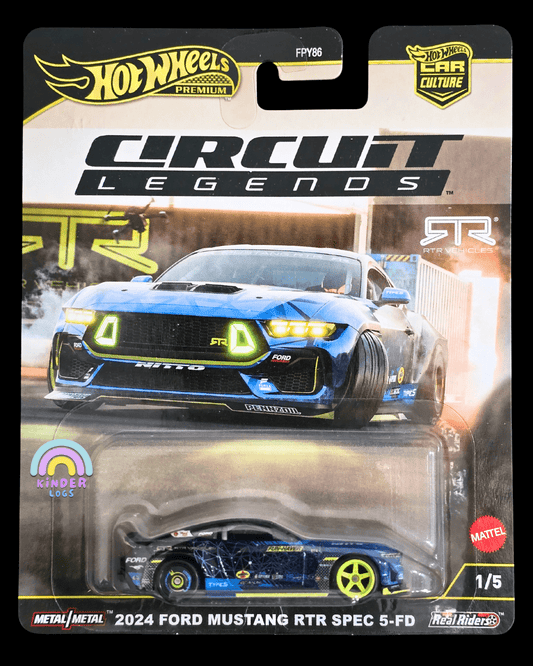 Premium Hot Wheels 2024 Ford Mustang RTR Spec 5 - FD - Circuit Legends (Imported) - Kinder Logs
