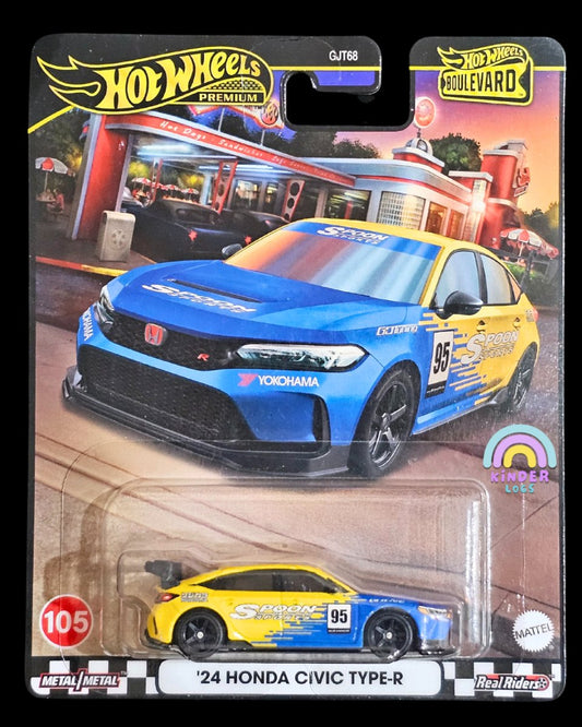 Premium Hot Wheels 2024 Honda Civic Type - R Spoon Sports - Kinder Logs