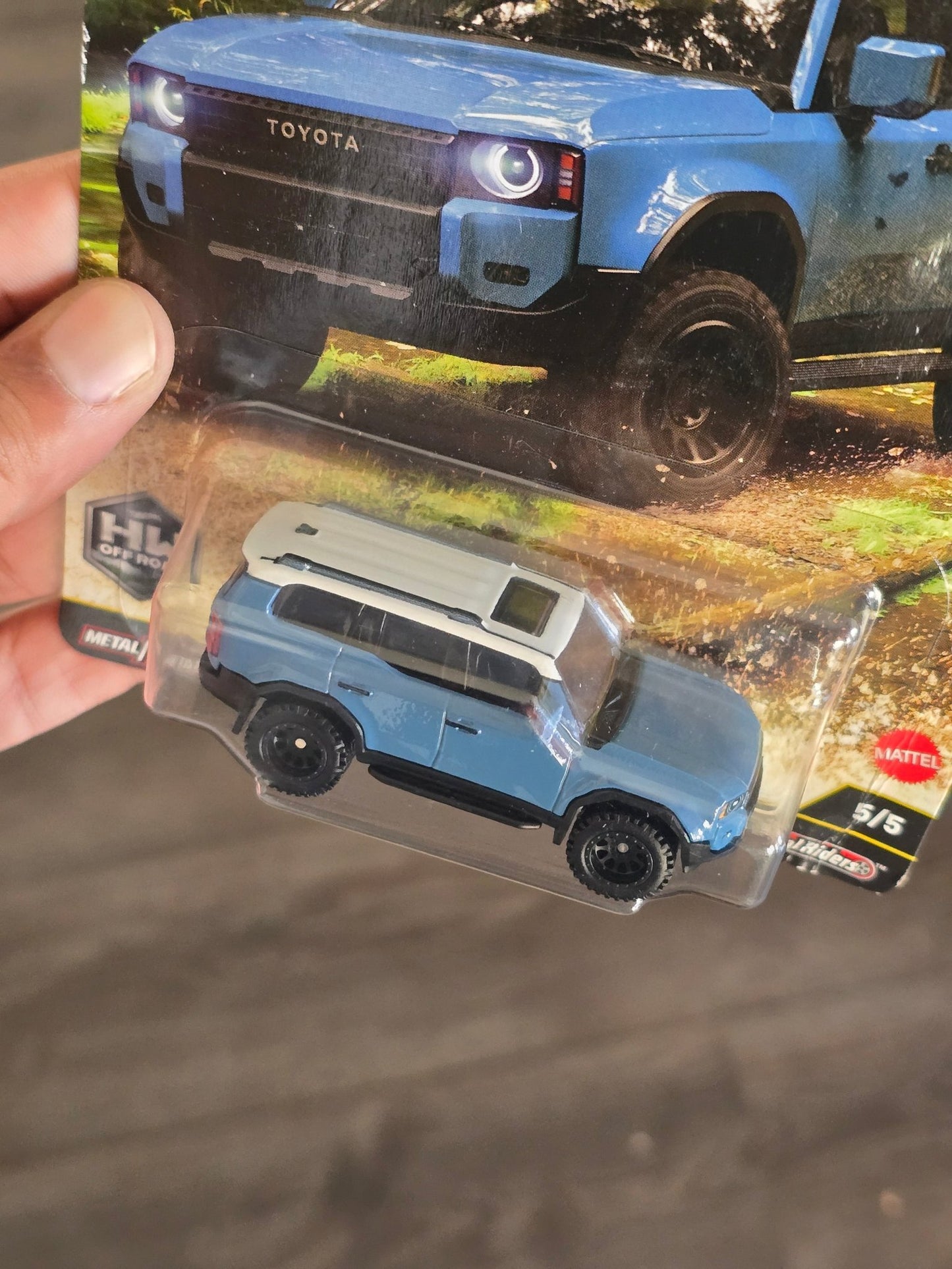 Premium Hot Wheels 2024 Toyota Land Cruiser - Blue (Creased Card) - Kinder Logs