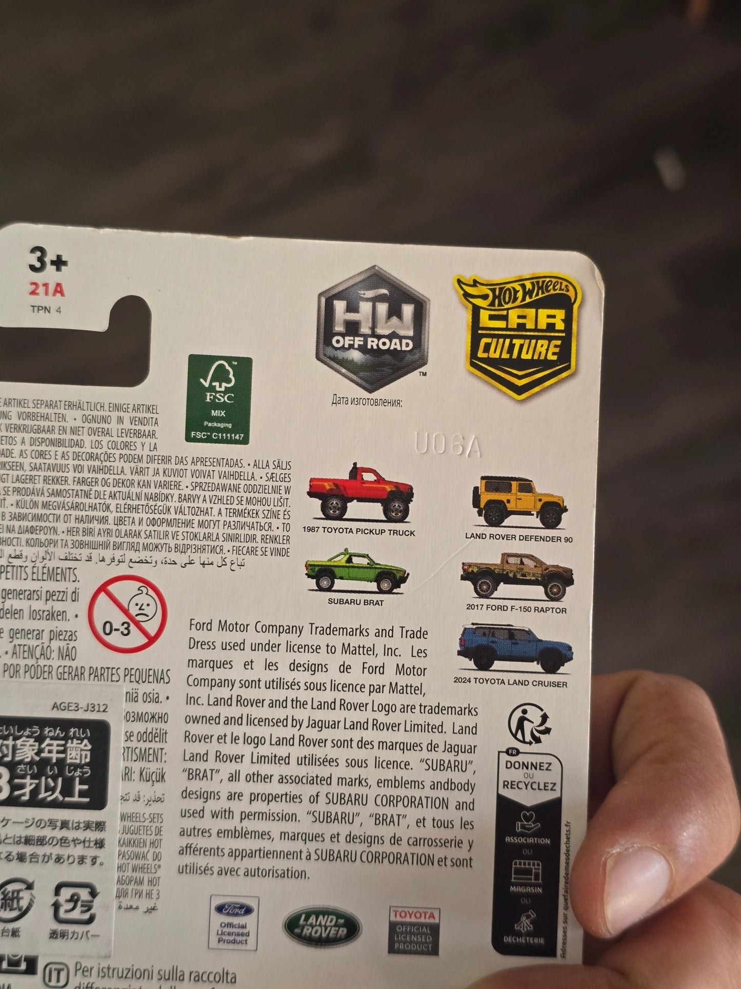 Premium Hot Wheels 2024 Toyota Land Cruiser - Blue (Creased Card) - Kinder Logs