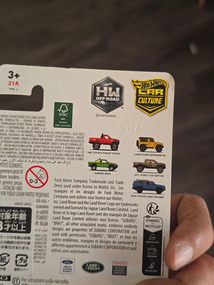 Premium Hot Wheels 2024 Toyota Land Cruiser - Blue (Creased Card) - Kinder Logs