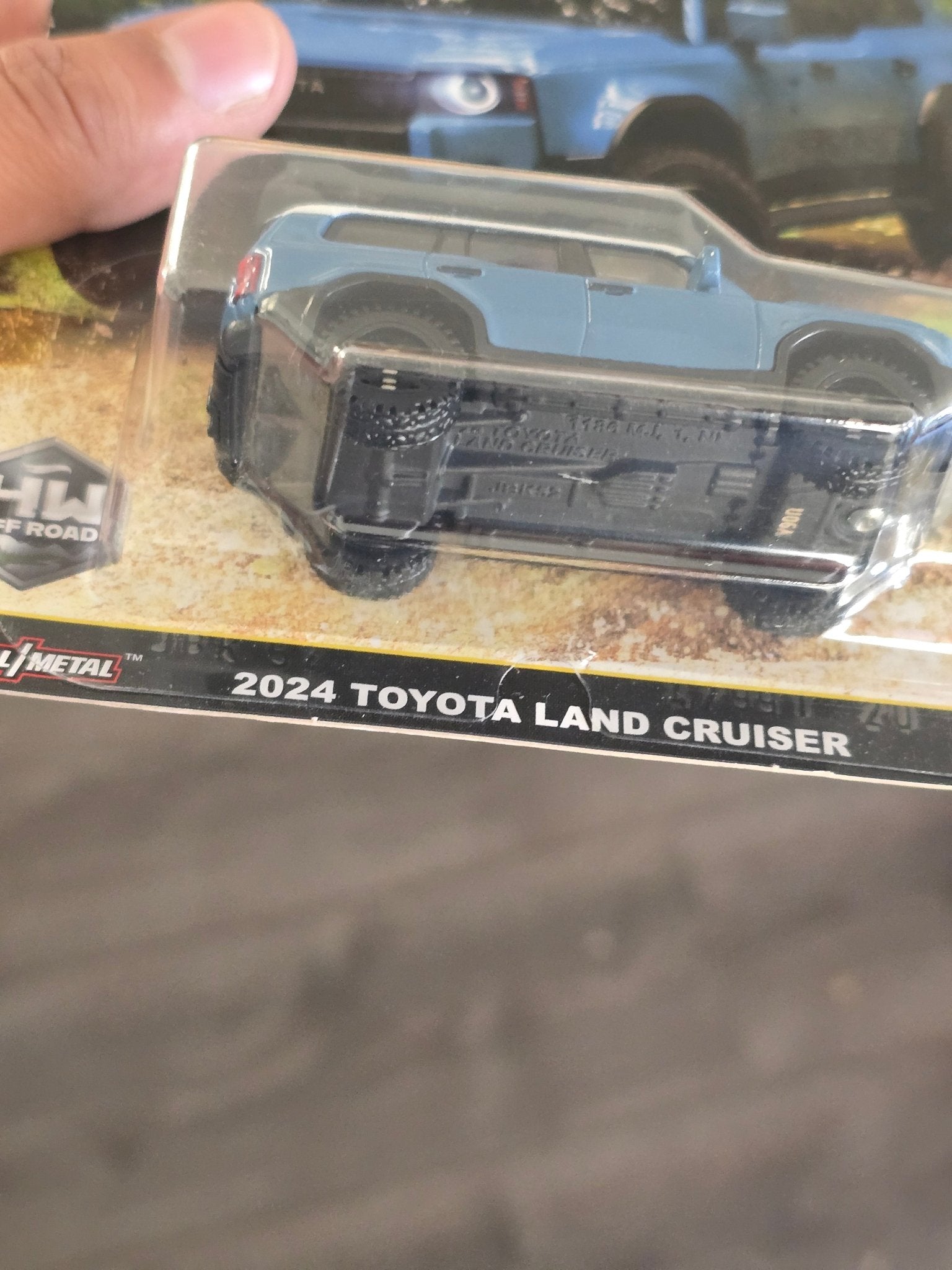 Premium Hot Wheels 2024 Toyota Land Cruiser - Blue (Creased Card) - Kinder Logs