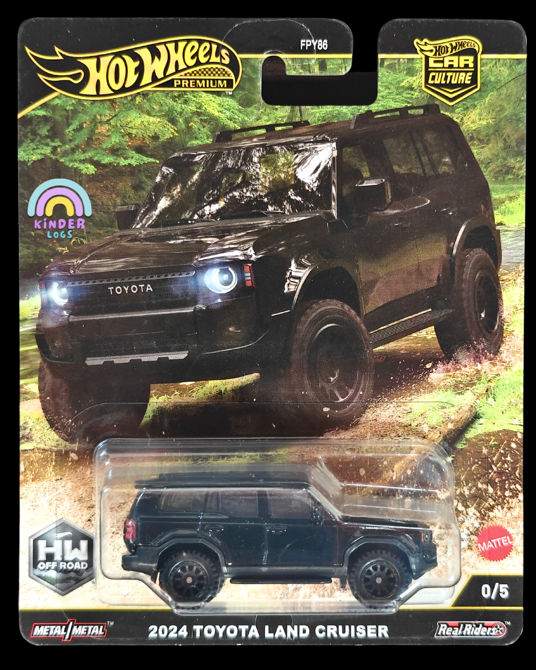 Premium Hot Wheels 2024 Toyota Land Cruiser - CHASE 0/5 (Imported) - Kinder Logs