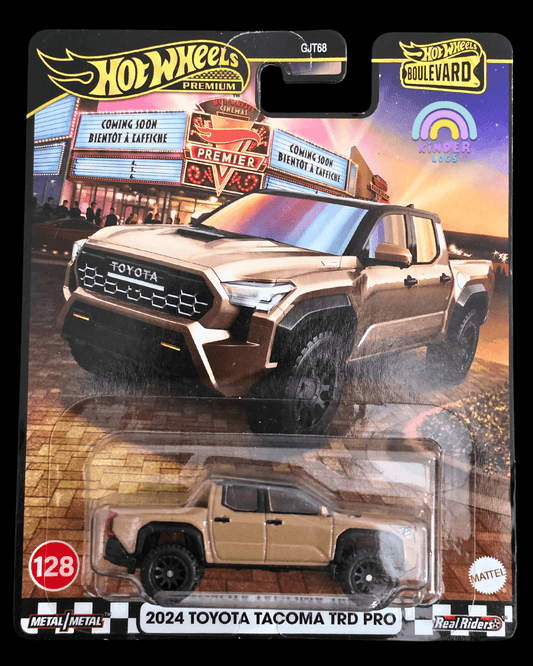 Premium Hot Wheels 2024 Toyota Tacoma TRD Pro - Boulevard 128 (Imported) - Kinder Logs