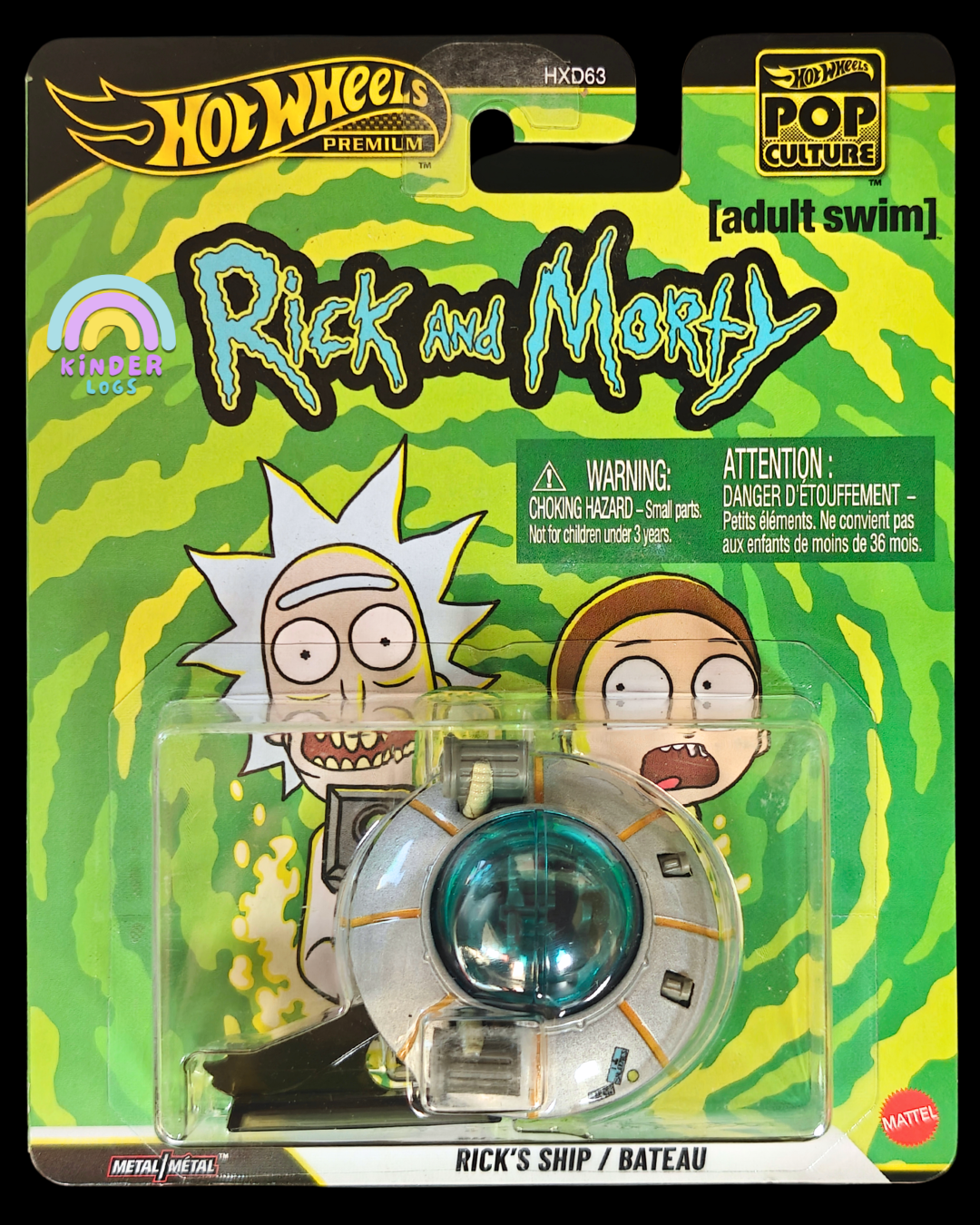 Premium Hot Wheels Adult Swim Rick's Ship - Rick And Morty (Imported) - Kinder Logs