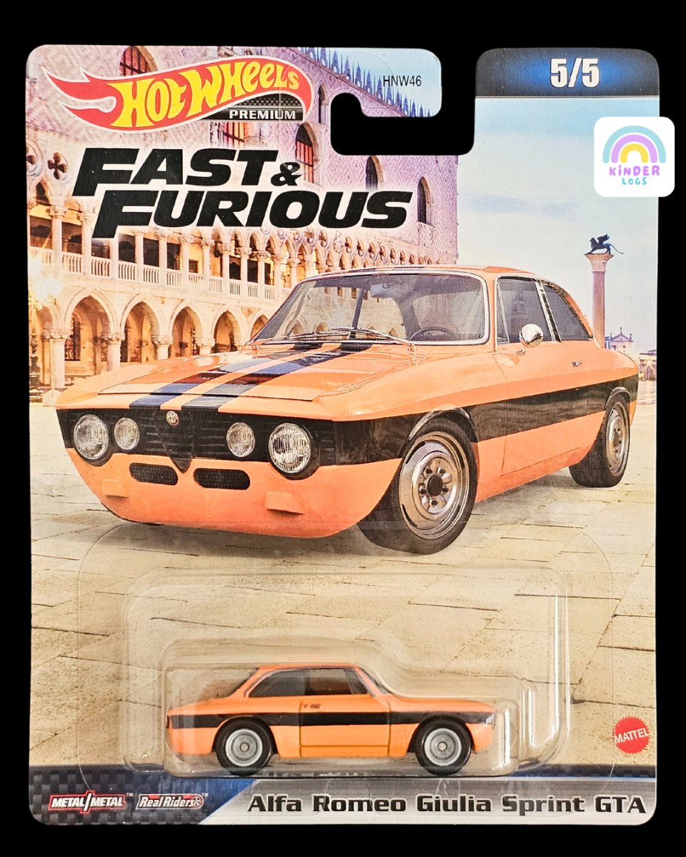 Premium Hot Wheels Alfa Romeo Giulia Sprint GTA - Fast And Furious - Kinder Logs