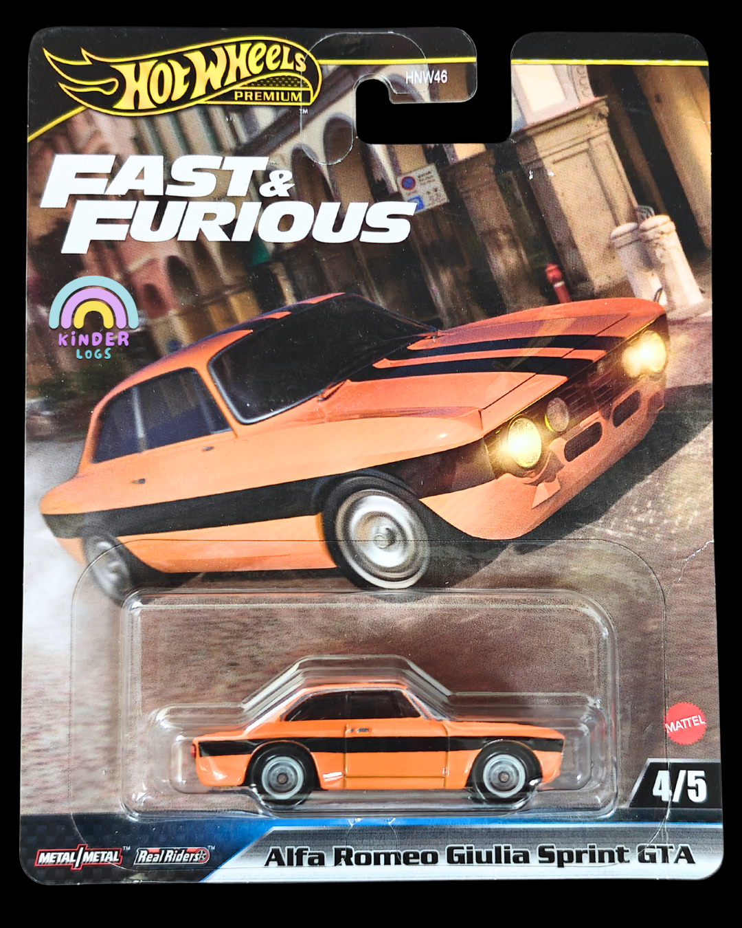 Premium Hot Wheels Alfa Romeo Giulia Sprint GTA - Fast And Furious (Imported) - Kinder Logs