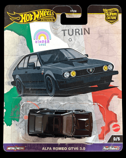 Premium Hot Wheels Alfa Romeo GTV6 3.0 CHASE 0/5 (Uncarded - With Card) - Kinder Logs