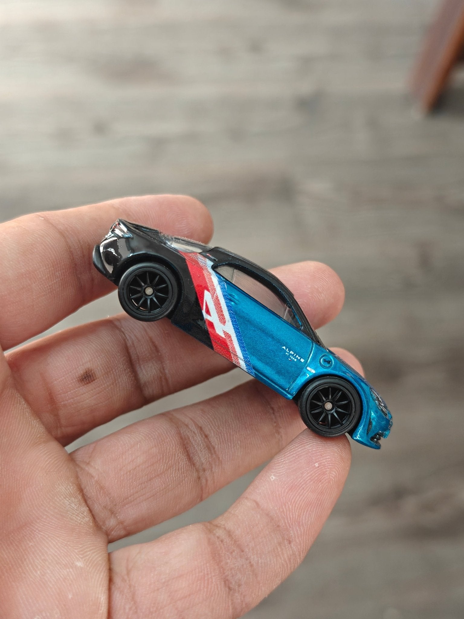Premium Hot Wheels Alpine A110 - Blue (Uncarded - New) - Kinder Logs