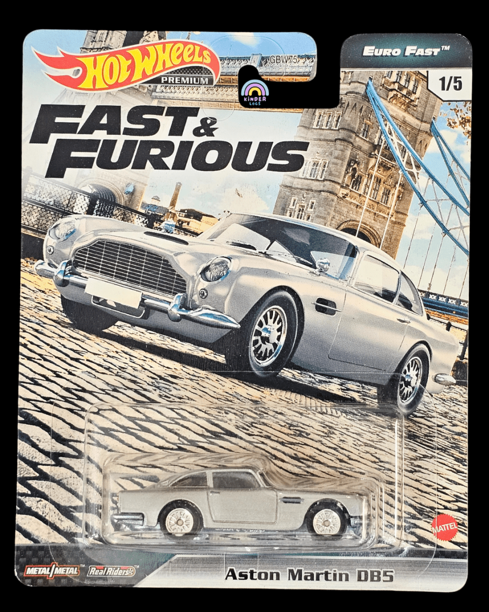 Premium Hot Wheels Aston Martin DB5 - Fast And Furious - Kinder Logs